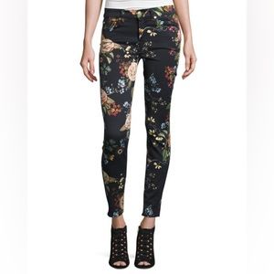7 For All Mankind The Ankle Skinny Floral-Print Jeans, English Botanical •Sz 27